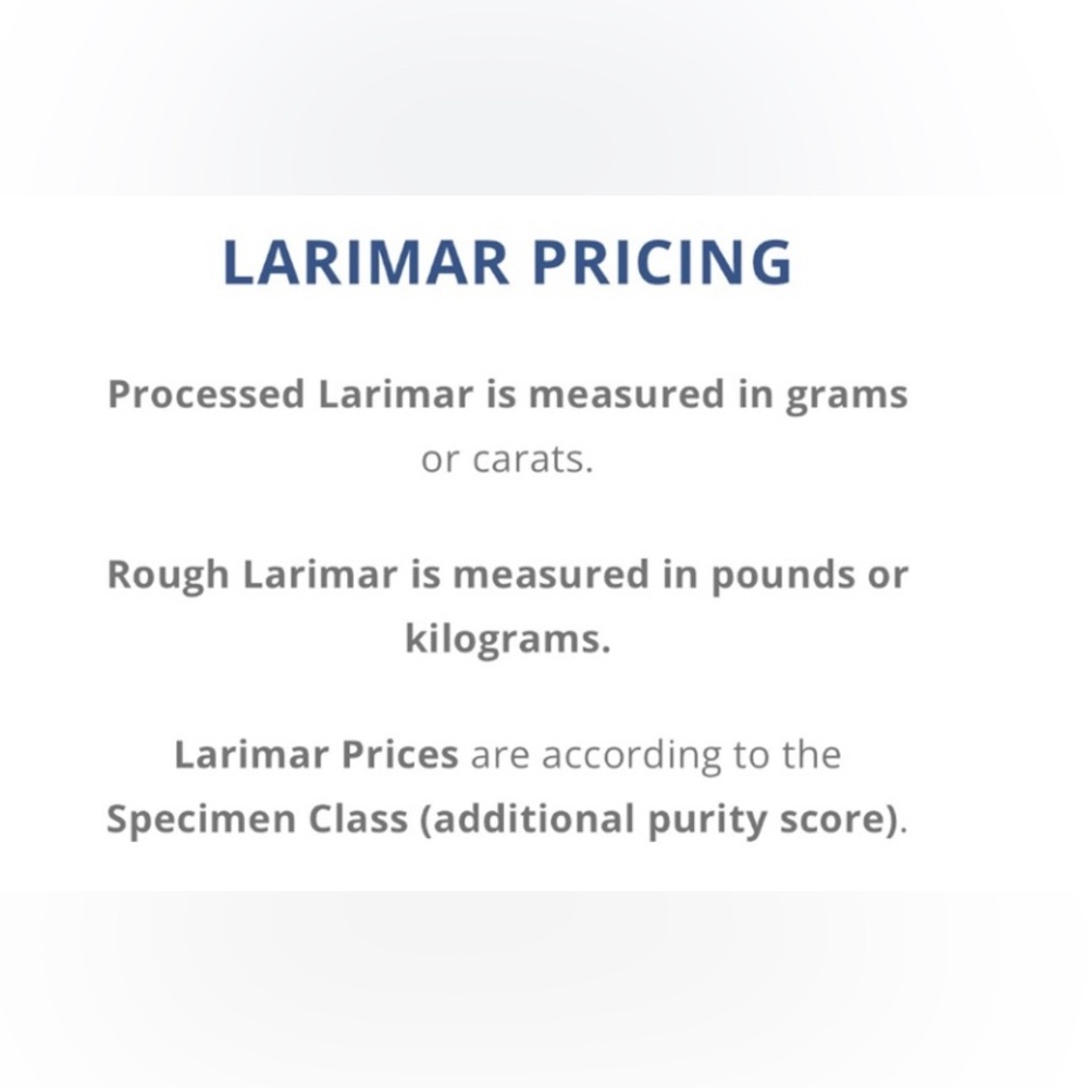 Pricing/Grading Information For Larimar - image 4